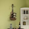Vintiquewise Black Metal Guitar Shaped Wine Rack Holder for Living Room, Dining, or Entryway QI004274